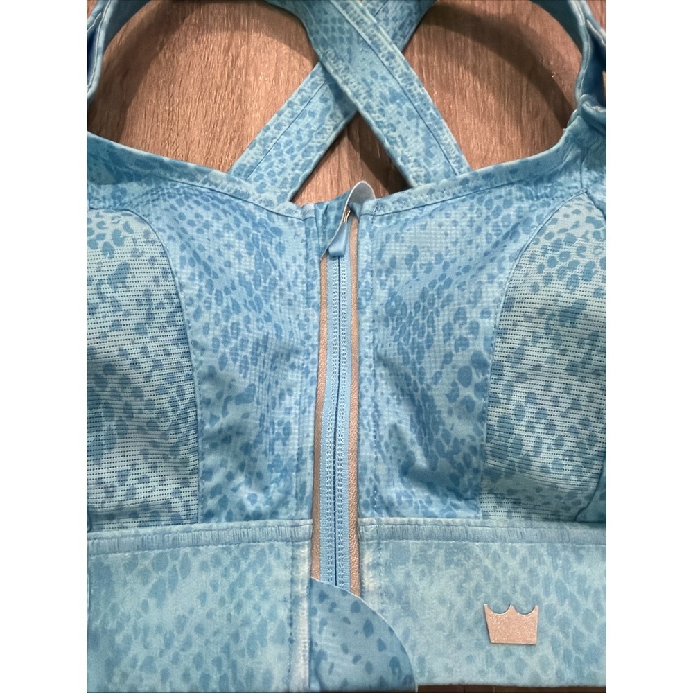 NWOT Shefit Ultimate High Impact Sports Bra Zip Front  Adjustable 1Luxe Blue - Picture 3 of 8